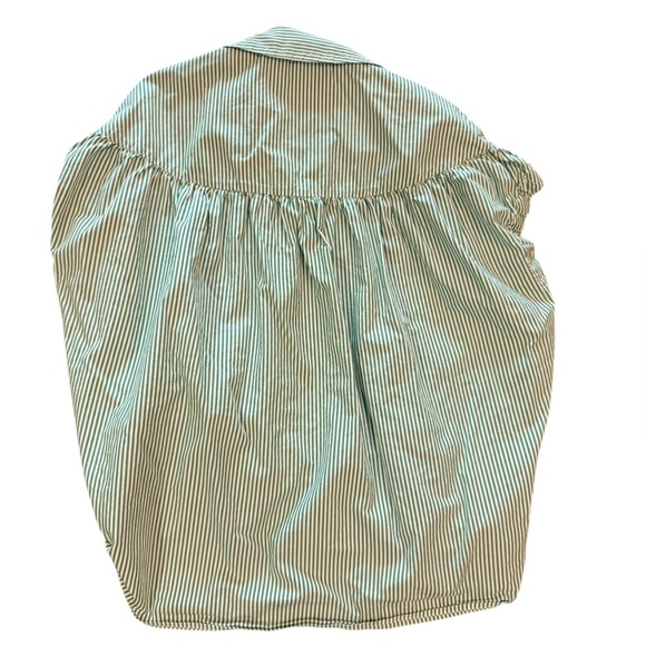 Pearl by Lela Rose Oversized Poplin Cotton Striped Button Down Blouse Size XS - Picture 9 of 12